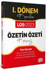 Editör 2023 8. Sınıf LGS Tüm Dersler 1. Dönem Özetin Özeti Kitapçığı Editör Yayınları