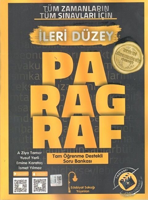 Edebiyat Sokağı Tüm Sınavlar İçin Paragraf İleri Düzey Soru Bankası Edebiyat Sokağı Yayınları