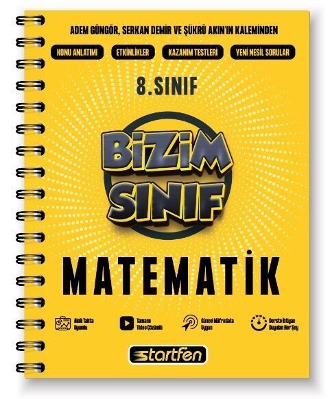 Startfen 8. Sınıf Matematik Bizim Sınıf Defter Startfen Yayınları