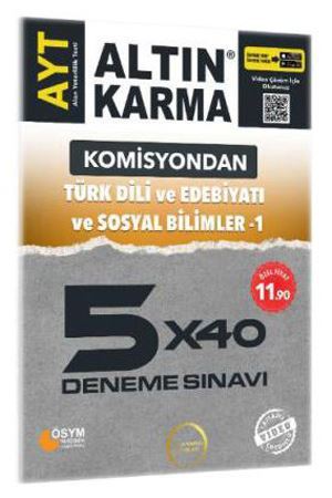 Altın Karma YKS AYT Komisyondan Türk Dili ve Edebiyatı Sosyal Bilimler 1 5x40 Deneme Video Çözümlü Altın Karma Yayınları