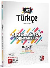 3D Yayınları LGS Türkçe Simülasyon 15 Deneme Video Çözümlü 3D Yayınları