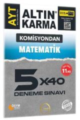 Altın Karma YKS AYT Komisyondan Matematik 5x40 Deneme Video Çözümlü Altın Karma Yayınları