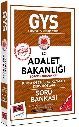 Yargı 2020 GYS Adalet Bakanlığı Şoför Kadrosu Konu Özetli Soru Bankası Görevde Yükselme Yargı Yayınları