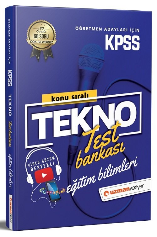 SÜPER FİYAT - Uzman Kariyer KPSS Eğitim Bilimleri Tekno Test Bankası Yaprak Test Uzman Kariyer Yayınları