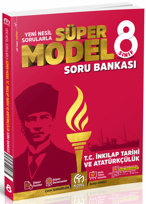 Model 8. Sınıf TC İnkılap Tarihi ve Atatürkçülük Süper Model Soru Bankası Model Eğitim Yayınları