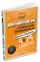 Tercih Akademi 2021 ÖABT Rehberlik ve Psikolojik Danışmanlık 5x75 Deneme Çözümlü Tercih Akademi Yayınları