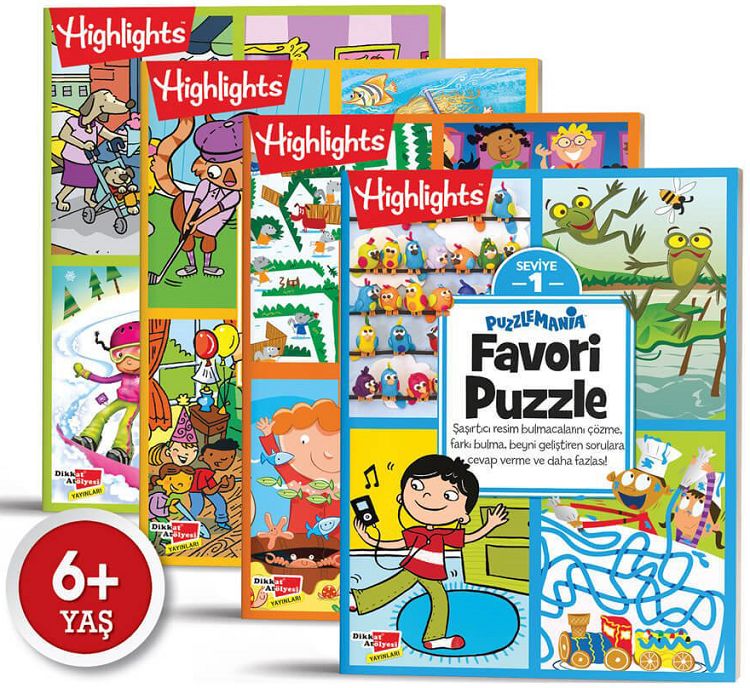 Dikkat Atölyesi Puzzlemania Favori Puzzle 4'lü Set Dikkat Atölyesi Yayınları