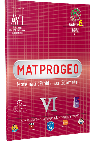 Tonguç YKS TYT AYT MATPROGEO MPG-6 Matematik Problemler Geometri Konu Tarama Testi Tonguç Akademi