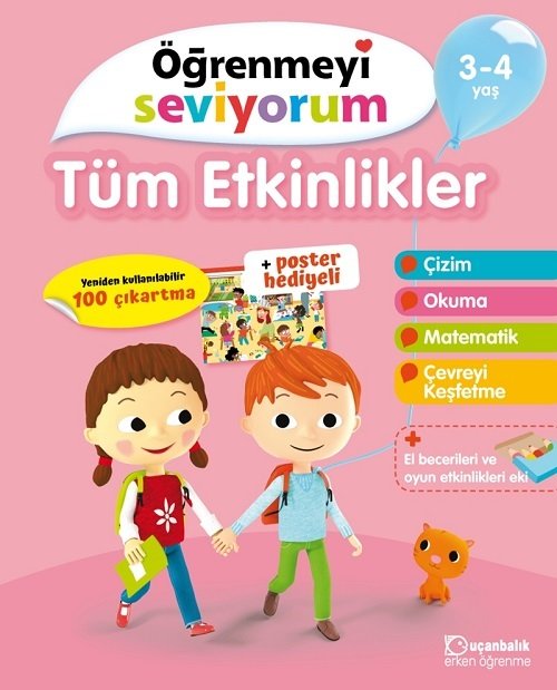 3-4 Yaş Öğrenmeyi Seviyorum - Tüm Etkinlikler Uçanbalık Yayınları