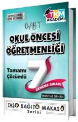 SÜPER FİYAT - TKM Akademi ÖABT Okul Öncesi Öğretmenliği 7 Deneme Çözümlü - Mahmut Orhan TKM Akademi