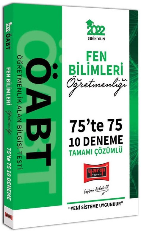 Yargı 2022 ÖABT Fen Bilimleri Öğretmenliği 75 te 75 10 Deneme Çözümlü Yargı Yayınları