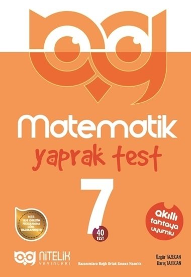 Nitelik 7. Sınıf Matematik Yaprak Test Nitelik Yayınları