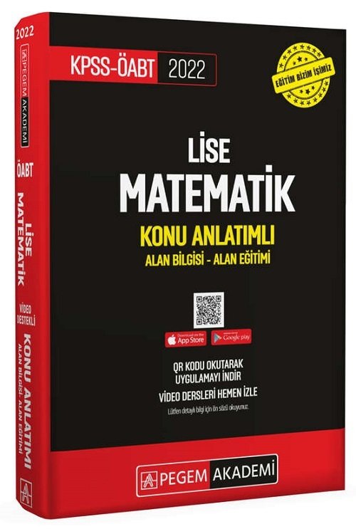 Pegem 2022 ÖABT Lise Matematik Öğretmenliği Konu Anlatımlı Modüler Set 4 Kitap Pegem Akademi Yayınları