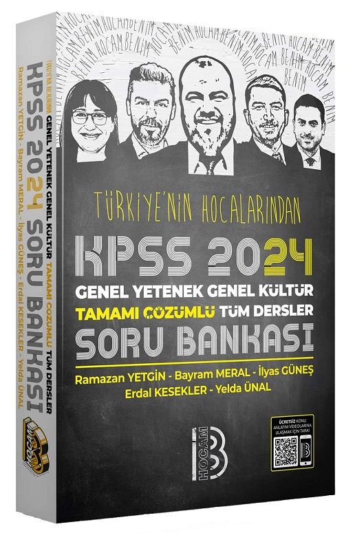 Benim Hocam 2024 KPSS Genel Yetenek Genel Kültür Soru Bankası Tek Kitap Çözümlü Benim Hocam Yayınları