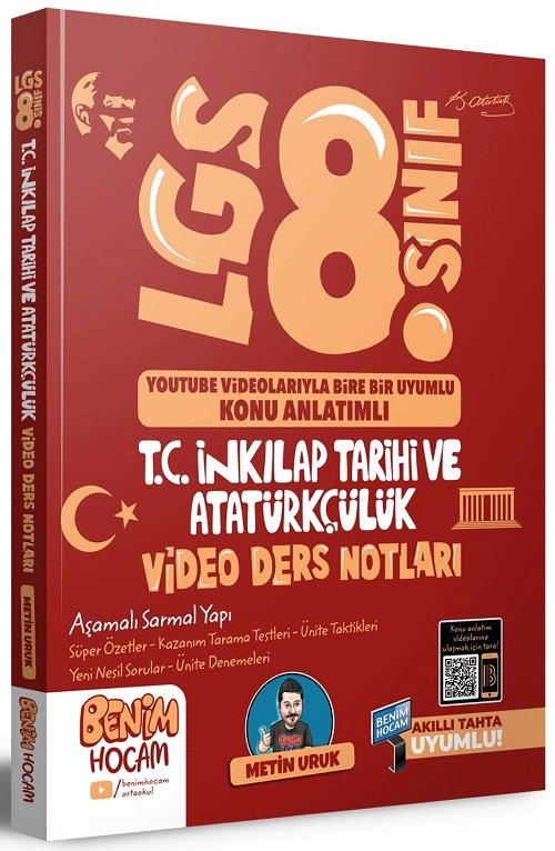 Benim Hocam 8. Sınıf LGS TC İnkılap Tarihi ve Atatürkçülük Video Ders Notları Benim Hocam Yayınları