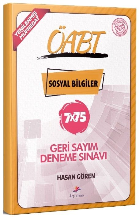 Dizgi Kitap ÖABT Sosyal Bilgiler Öğretmenliği 7x75 Geri Sayım Deneme - Hasan Gören Dizgi Kitap Yayınları