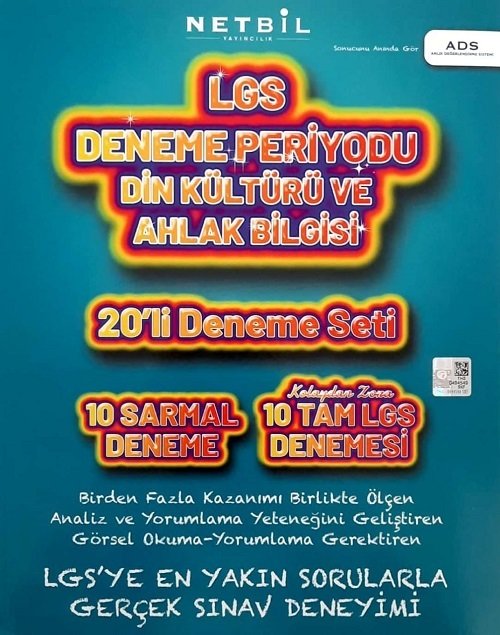 Netbil 8. Sınıf LGS Din Kültürü ve Ahlak Bilgisi Deneme Periyodu 20 li Deneme Seti Netbil Yayıncılık