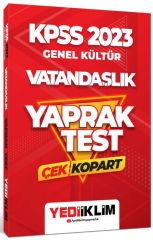 Yediiklim 2023 KPSS Vatandaşlık Yaprak Test Çek Kopart Yediiklim Yayınları