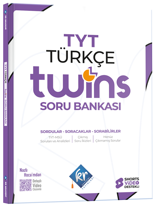 KR Akademi YKS TYT Türkçe Twins Soru Bankası Çözümlü KR Akademi