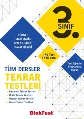 Blok Test 3. Sınıf Tüm Dersler Tekrar Testleri Blok Test Yayınları