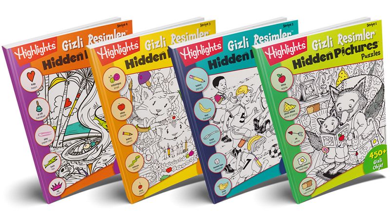 Dikkat Atölyesi Highlights Hidden Pictures Puzzles 4 lü Set Dikkat Atölyesi Yayınları