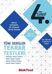 Blok Test 4. Sınıf Tüm Dersler Tekrar Testleri Blok Test Yayınları