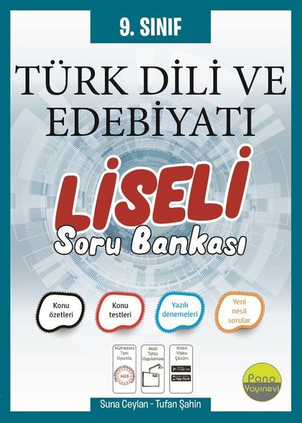 Pano 9. Sınıf Türk Dili ve Edebiyatı Liseli Soru Bankası Pano Yayınevi