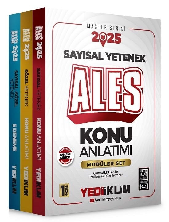 Yediiklim 2025 ALES Master Konu Anlatımlı Modüler Set Yediiklim Yayınları