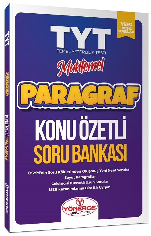 Yönerge YKS TYT Muhtemel Paragraf Konu Özetli Soru Bankası Yönerge Yayınları