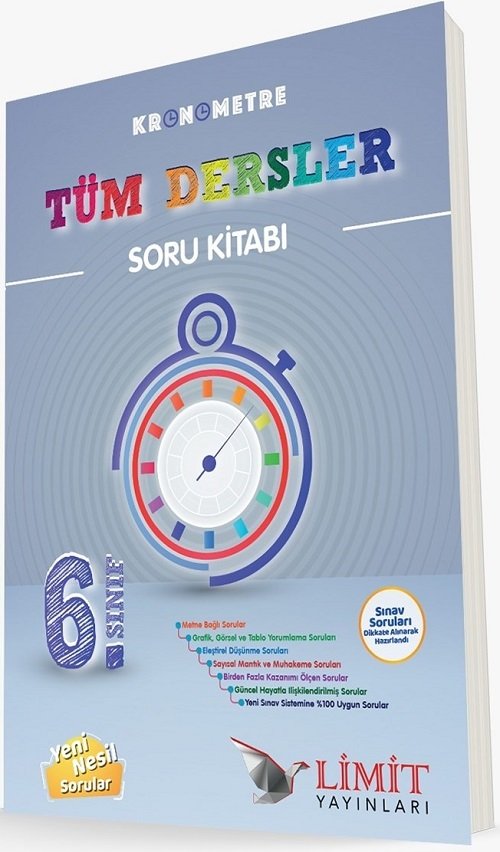 Limit 6. Sınıf Tüm Dersler Kronometre Soru Kitabı Soru Bankası Limit Yayınları