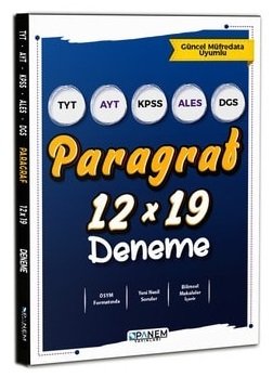 Panem TYT AYT KPSS ALES DGS Paragraf 12x19 Deneme Panem Yayınları