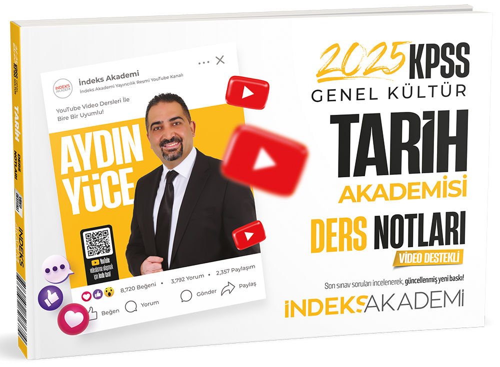 İndeks Akademi 2025 KPSS Tarih Akademisi Video Ders Notları - Aydın Yüce İndeks Akademi Yayıncılık