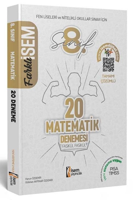 İsem 8. Sınıf Farklı İsem Matematik 20 Sarmal Deneme İsem Yayıncılık