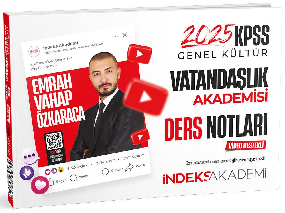 İndeks Akademi 2025 KPSS Vatandaşlık Akademisi Video Ders Notları - Emrah Vahap Özkaraca İndeks Akademi Yayıncılık