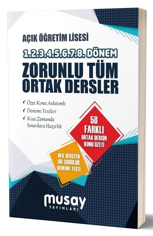 Musay Açık Lise Zorunlu Tüm Ortak Dersler Konu Anlatımlı Soru Bankası Musay Yayınları