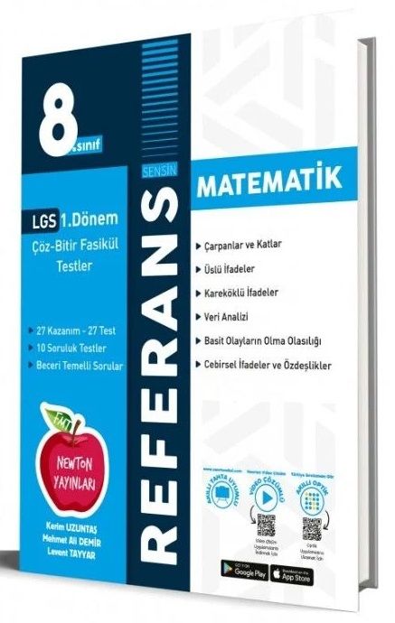 Newton 8. Sınıf LGS Matematik 1. Dönem Referans Çöz Bitir Soru Bankası Newton Yayınları