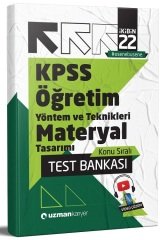 SÜPER FİYAT - Uzman Kariyer 2022 KPSS Eğitim Bilimleri Öğretim Yöntem ve Teknikleri, Materyal Tasarımı Test Bankası Yaprak Test Uzman Kariyer Yayınları