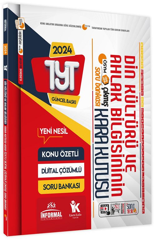 İnformal 2024 YKS TYT AYT Din Kültürü ve Ahlak Bilgisinin Kara Kutusu Çıkmış Sorular Soru Bankası İnformal Yayınları