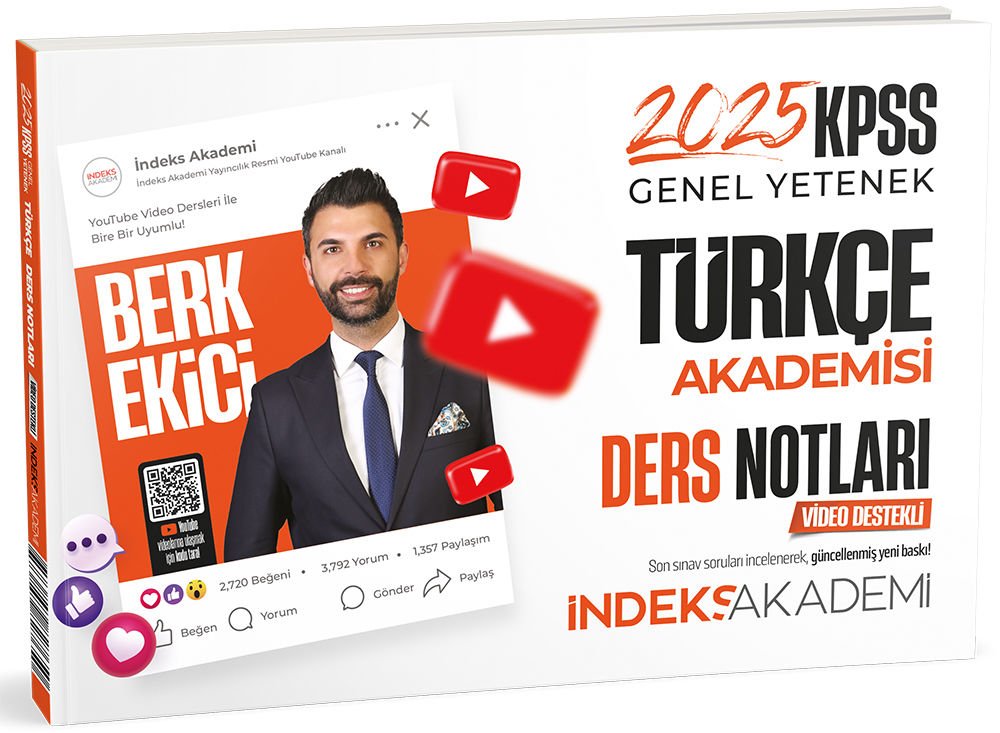 İndeks Akademi 2025 KPSS Türkçe Akademisi Video Ders Notları - Berk Ekici İndeks Akademi Yayıncılık