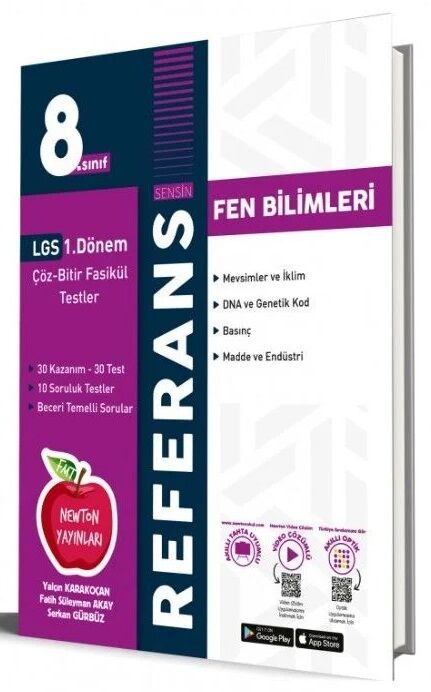 Newton 8. Sınıf LGS Fen Bilimleri 1. Dönem Referans Çöz Bitir Soru Bankası Newton Yayınları