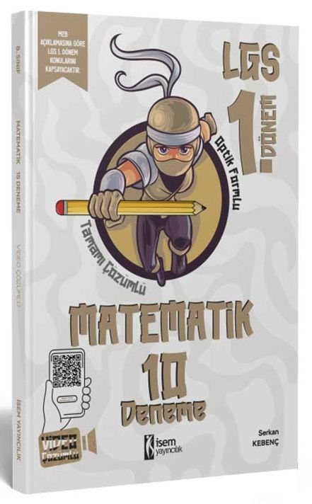 İsem 8. Sınıf LGS Matematik 1. Dönem 10 Deneme Video Çözümlü  İsem Yayıncılık