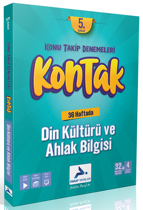 Paraf 5. Sınıf Din Kültürü ve Ahlak Bilgisi Kontak Konu Takip Denemeleri Paraf Yayınları