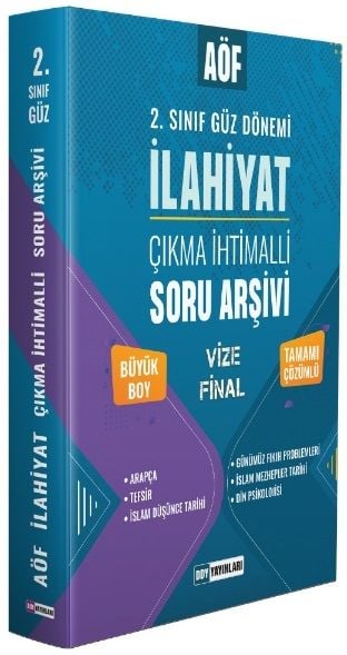 DDY Yayınları Açıköğretim 2. Sınıf Güz İlahiyat Çıkma İhtimalli Soru Arşivi Çözümlü DDY Yayınları