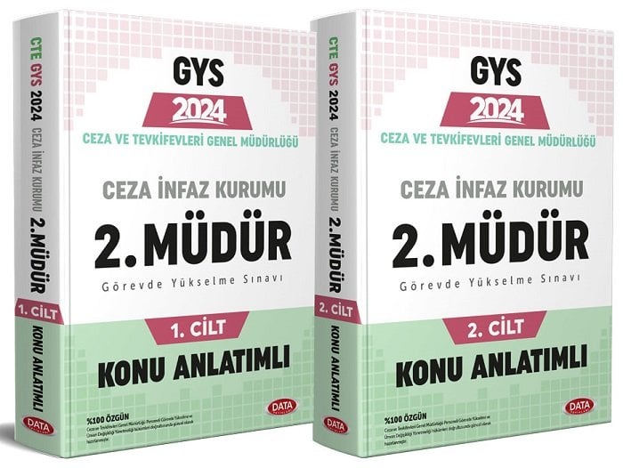 Data 2024 GYS Ceza Tevkifevleri Ceza İnfaz Kurumu 2. Müdür Konu Anlatımlı Set Görevde Yükselme Data Yayınları