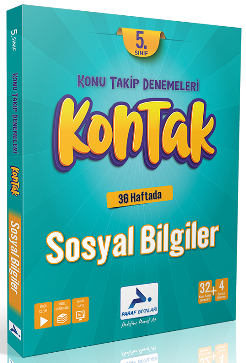 Paraf 5. Sınıf Sosyal Bilgiler Kontak Konu Takip Denemeleri Paraf Yayınları