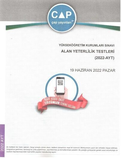 Çap Yayınları 2022 AYT Tıpkı Basım Çıkmış Sorular Çap Yayınları