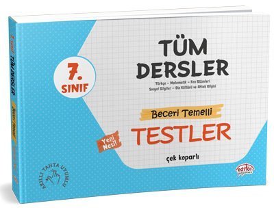 Editör 7. Sınıf Tüm Dersler Beceri Temelli Testler Editör Yayınları