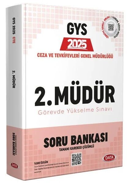 Data 2025 GYS Ceza ve Tevkifevleri Ceza İnfaz Kurumu 2. Müdür Soru Bankası Görevde Yükselme Data Yayınları