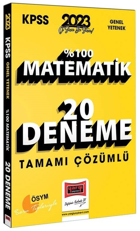 Yargı 2023 KPSS Matematik %100 20 Deneme Çözümlü Yargı Yayınları