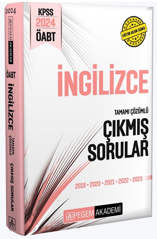 Pegem 2024 ÖABT İngilizce Çıkmış Sorular Çözümlü Pegem Akademi Yayınları